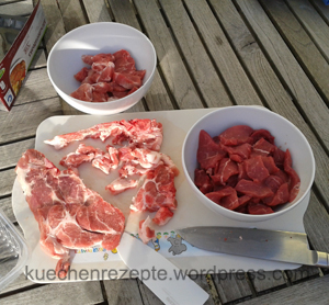 Rind-Schweine Fleisch